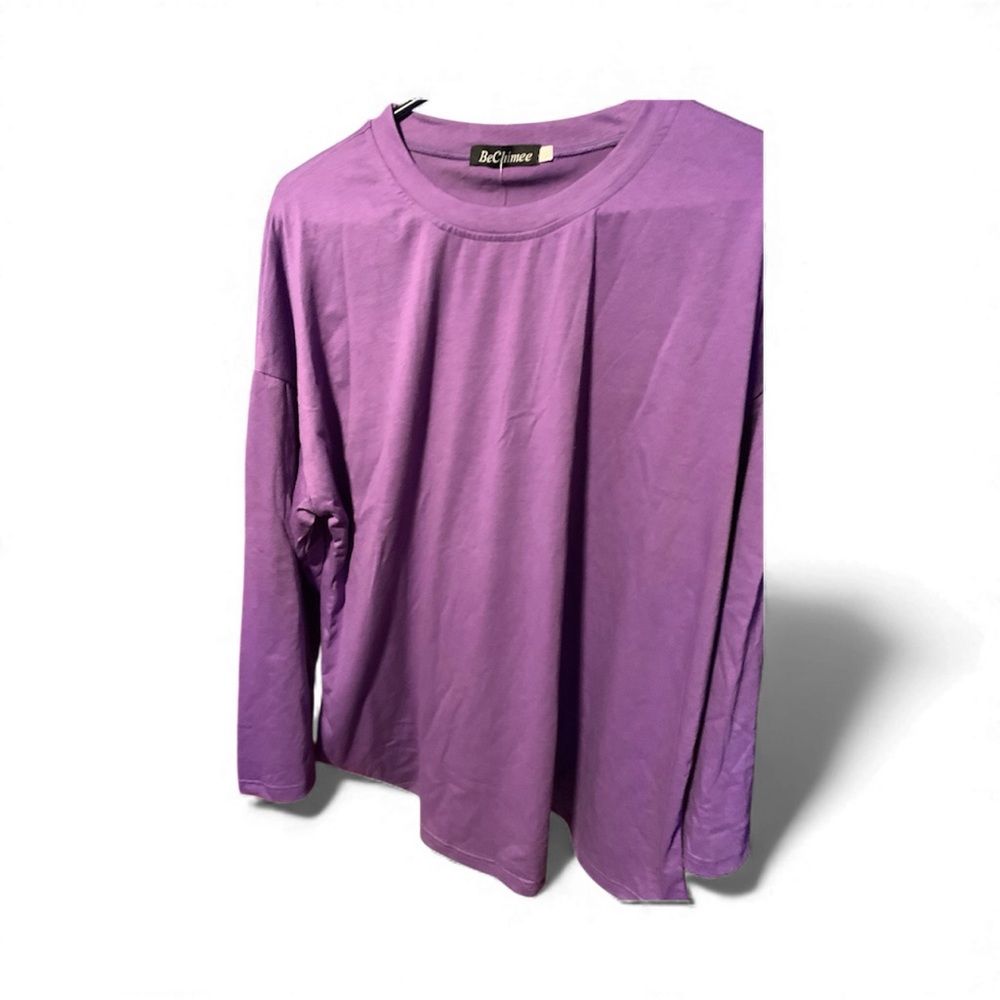 Vibrant Purple Long Sleeve Women's Top